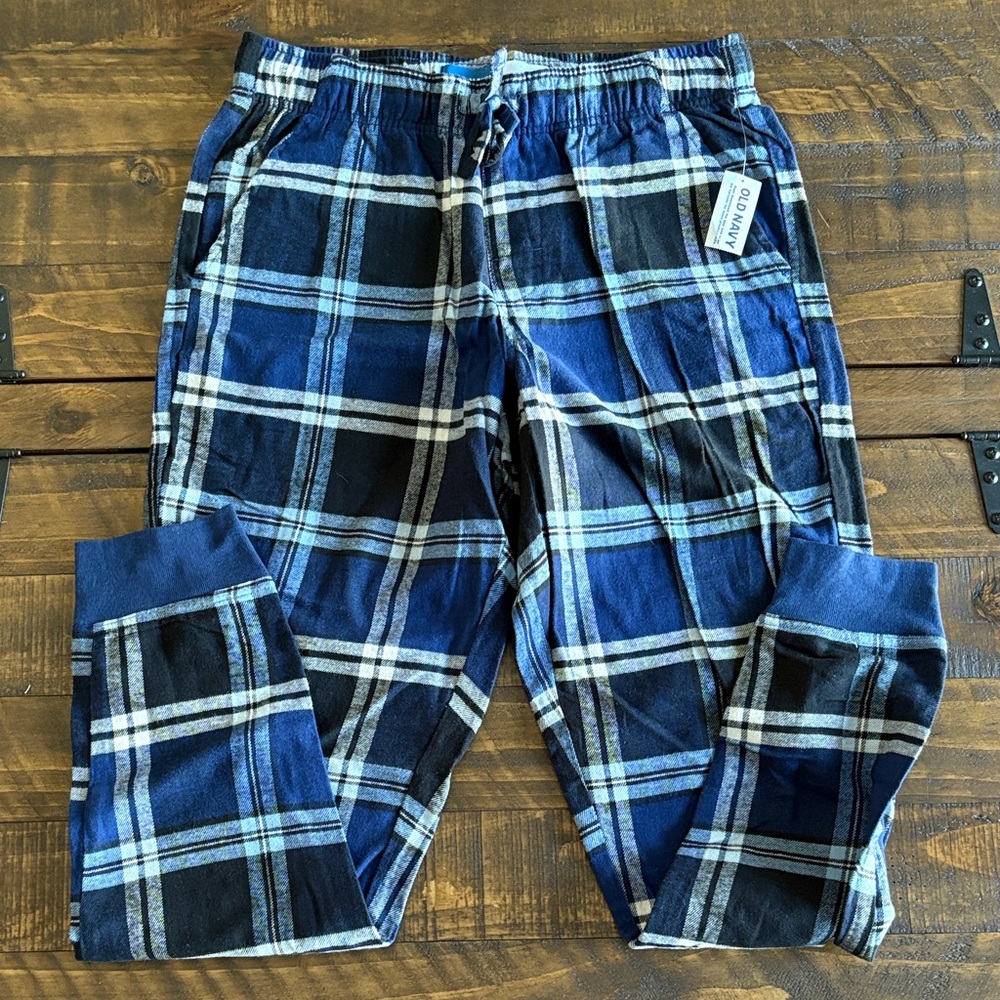 Old Navy Blue Plaid Joggers Sleepwear
